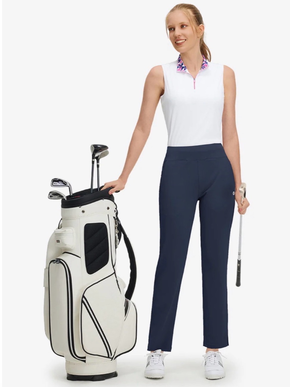 Women's Lightweight High Waisted Golf Pants